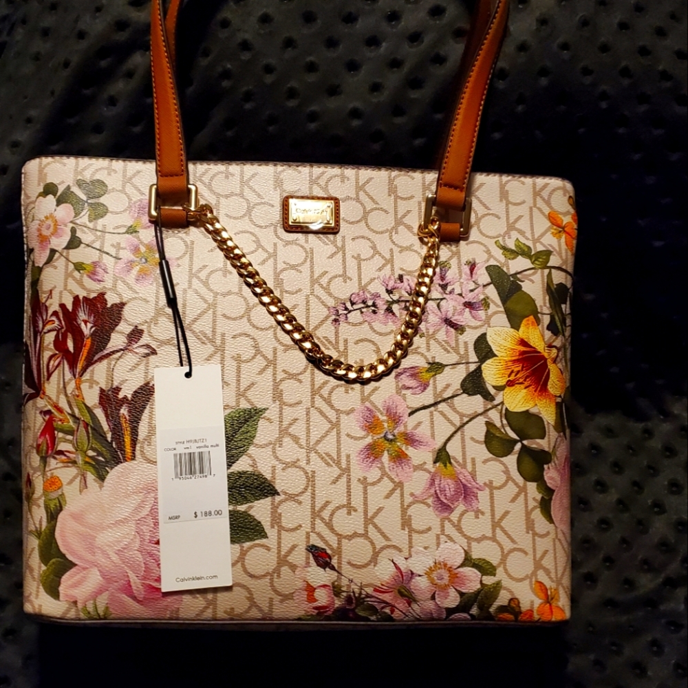 Calvin Klein floral purse